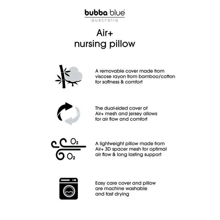 Bubba Blue Nordic Air+ Nursing Pillow