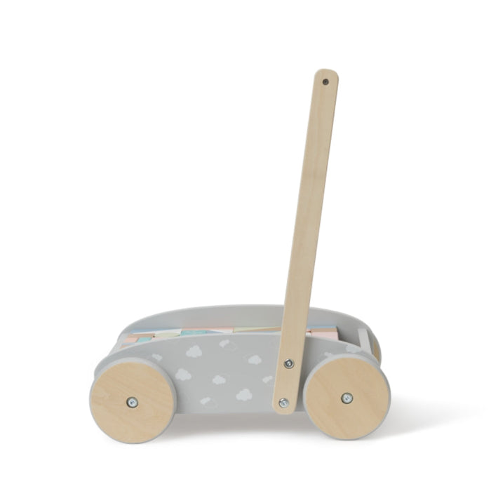 Bubble Wooden Baby Push Cart & Walker