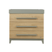 Kuba Cot with Chest & Removable Changer in Sage Weave & Golden Oak With Free Cot Mattress