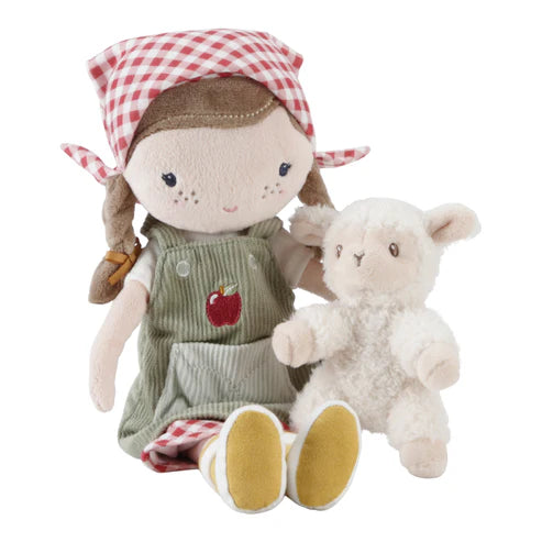 Little Dutch Cuddle Doll Farmer Rosa with Sheep 35cm