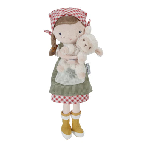 Little Dutch Cuddle Doll Farmer Rosa with Sheep 35cm