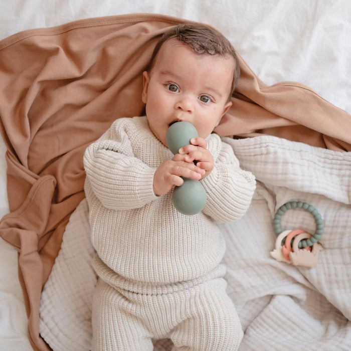 Mushie Silicone Baby Rattle