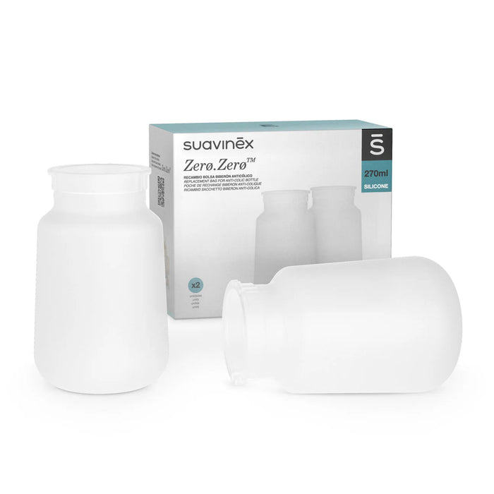 Suavinex Zero Zero Bottle Replacement Anti Colic Silicone Bag 270ml x 2